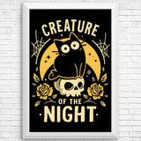 Gothic Night Cat - Posters & Prints