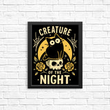 Gothic Night Cat - Posters & Prints