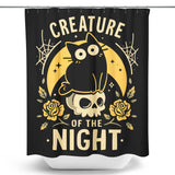 Gothic Night Cat - Shower Curtain