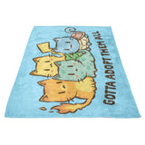 Gotta Adopt 'Em All - Fleece Blanket
