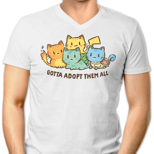 Gotta Adopt 'Em All - Men's V-Neck