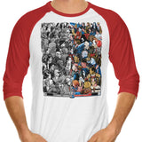 Grayscale vs. Grotesque - 3/4 Sleeve Raglan T-Shirt