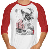 Great Old One Sumi-e - 3/4 Sleeve Raglan T-Shirt