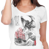 Great Old One Sumi-e - Women's V-Neck