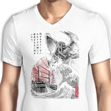 Great Old One Sumi-e - Men's V-Neck