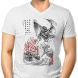 Great Old One Sumi-e - Men's V-Neck