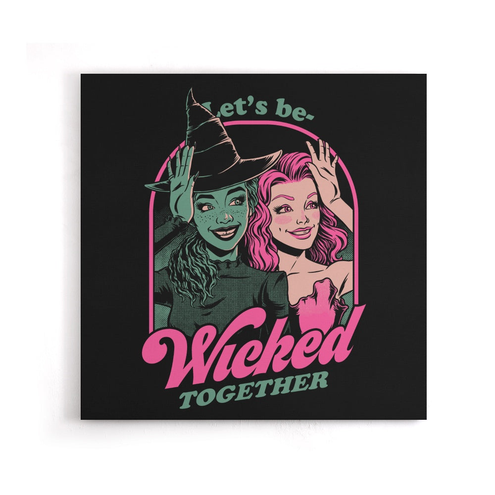 Green and Pink Witches - Canvas Print