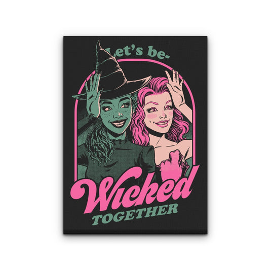 Green and Pink Witches - Canvas Print
