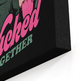 Green and Pink Witches - Canvas Print