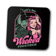 Green and Pink Witches - Coasters