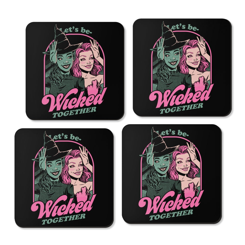 Green and Pink Witches - Coasters