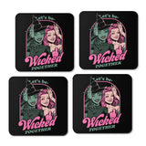 Green and Pink Witches - Coasters