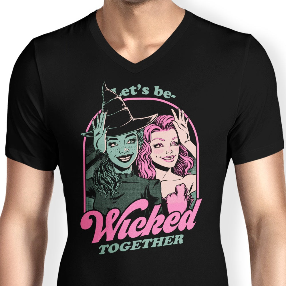 Green and Pink Witches - Men's V-Neck