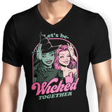Green and Pink Witches - Men's V-Neck