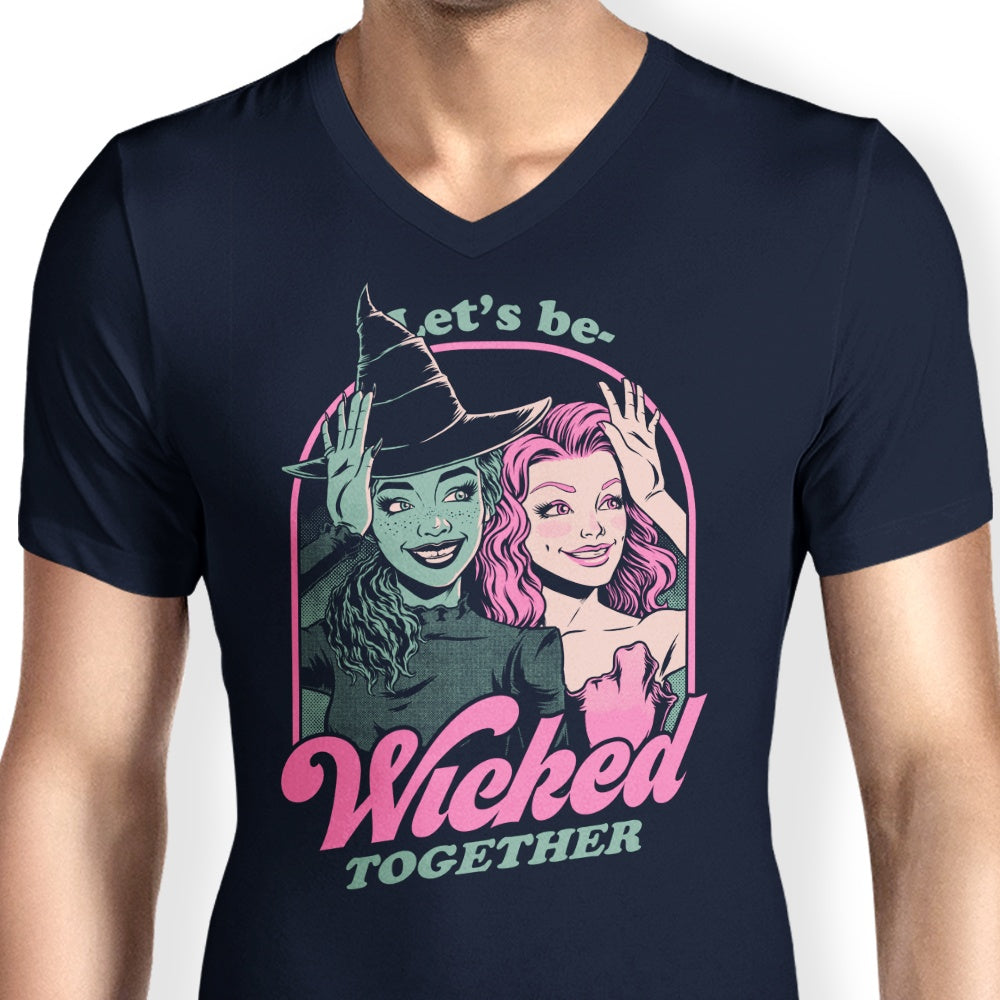 Green and Pink Witches - Men's V-Neck