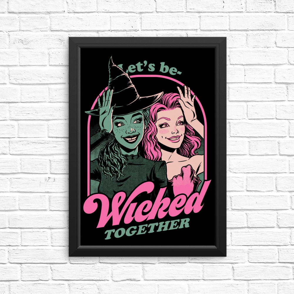 Green and Pink Witches - Posters & Prints