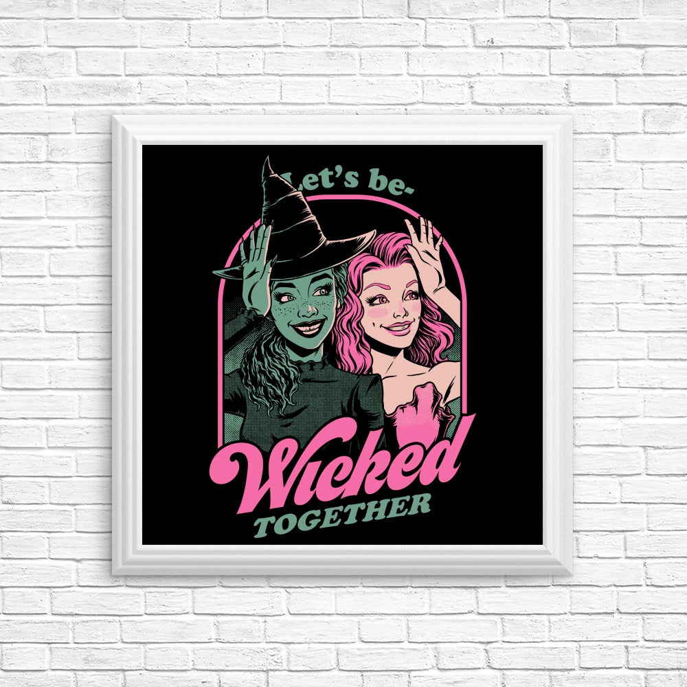 Green and Pink Witches - Posters & Prints