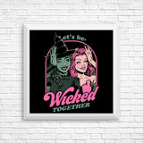 Green and Pink Witches - Posters & Prints