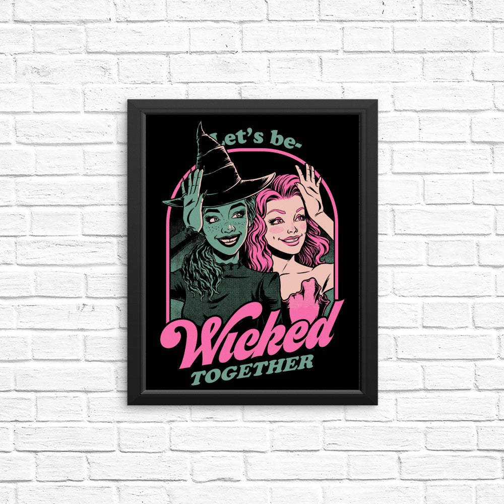 Green and Pink Witches - Posters & Prints