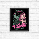 Green and Pink Witches - Posters & Prints