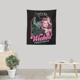 Green and Pink Witches - Wall Tapestry