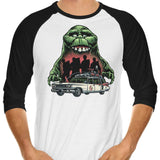 Green Slime Time - 3/4 Sleeve Raglan T-Shirt
