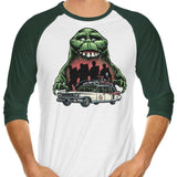 Green Slime Time - 3/4 Sleeve Raglan T-Shirt