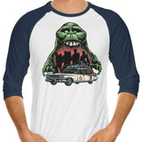 Green Slime Time - 3/4 Sleeve Raglan T-Shirt