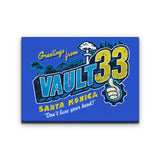 Greetings from 33 - Canvas Print