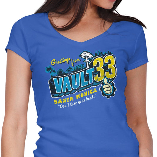 Greetings from 33 - Women's V-Neck