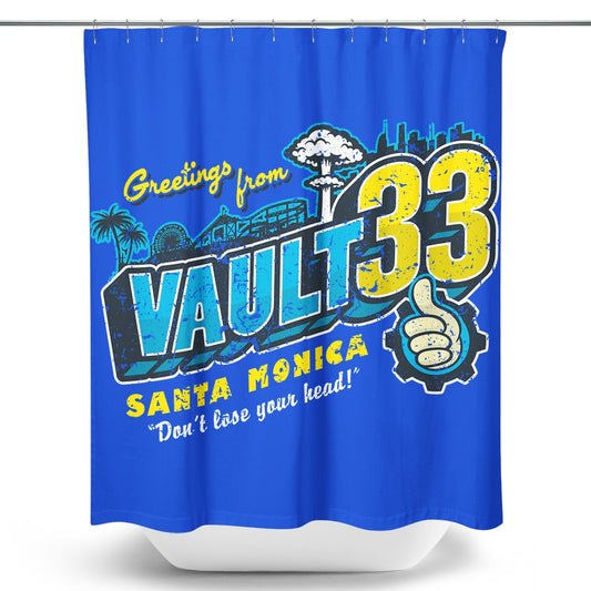 Greetings from 33 - Shower Curtain