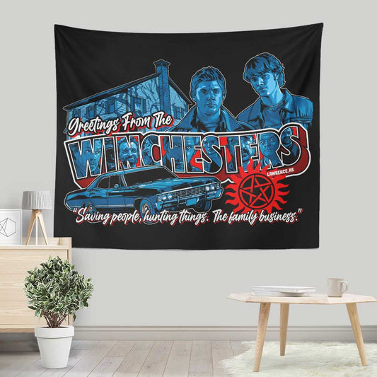 Greetings from Lawrence - Wall Tapestry