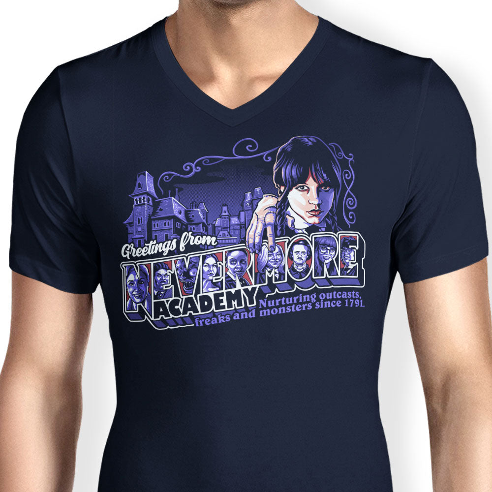 Greetings from Nevermore - Men's V-Neck
