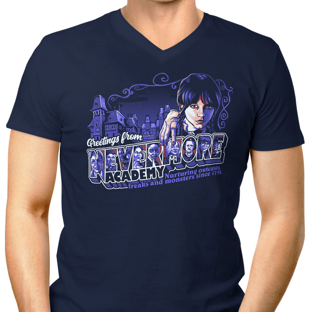 Greetings from Nevermore - Men's V-Neck