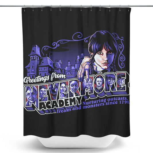 Greetings from Nevermore - Shower Curtain