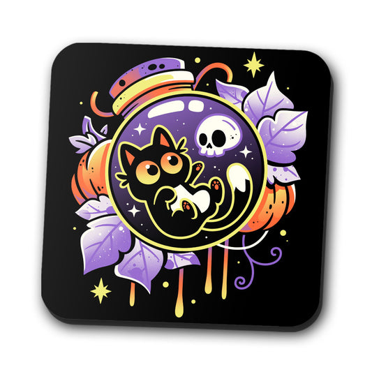 Halloween Bottled Kitten - Coasters