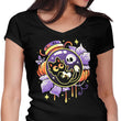 Halloween Bottled Kitten - Women's V-Neck