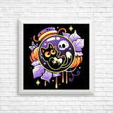 Halloween Bottled Kitten - Posters & Prints