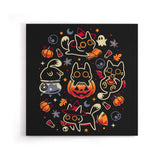 Halloween Kitty Party - Canvas Print