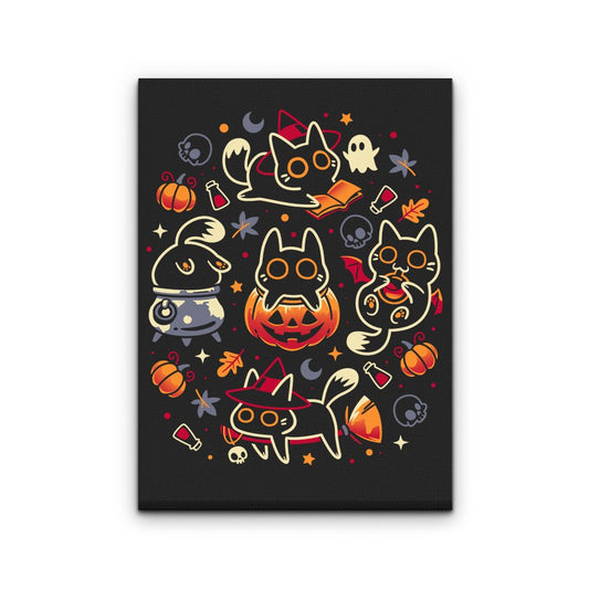 Halloween Kitty Party - Canvas Print