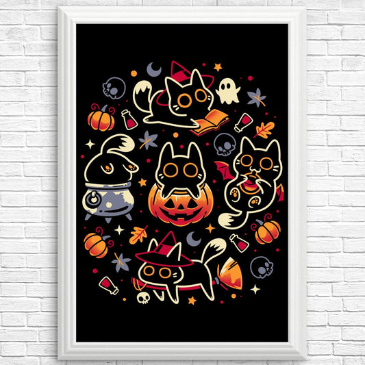 Halloween Kitty Party - Posters & Prints