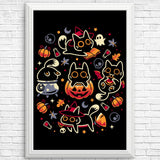 Halloween Kitty Party - Posters & Prints
