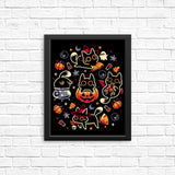 Halloween Kitty Party - Posters & Prints