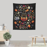 Halloween Kitty Party - Wall Tapestry