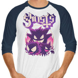 Haunted Ghost - 3/4 Sleeve Raglan T-Shirt