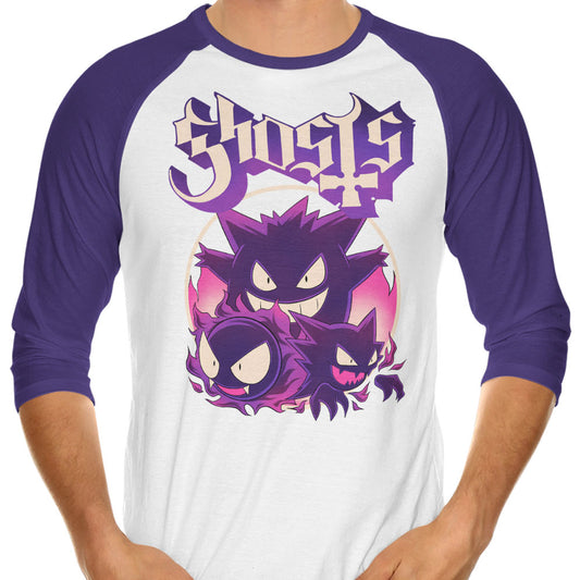 Haunted Ghost - 3/4 Sleeve Raglan T-Shirt