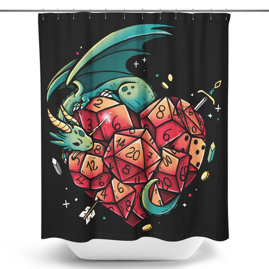 Heart of a Gamer - Shower Curtain