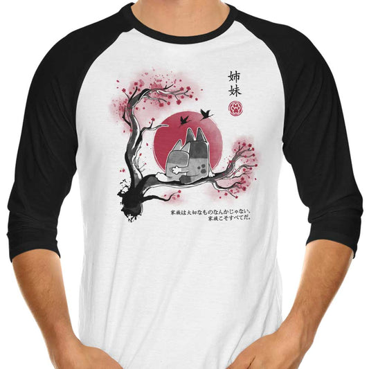 Heeler Sumi-e - 3/4 Sleeve Raglan T-Shirt