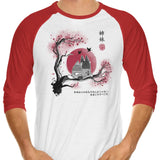 Heeler Sumi-e - 3/4 Sleeve Raglan T-Shirt