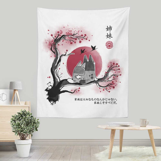 Heeler Sumi-e - Wall Tapestry